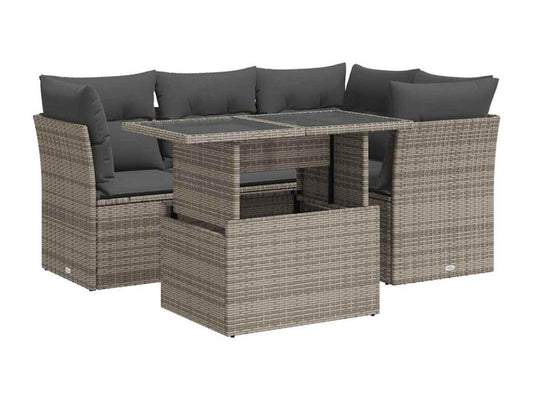 Gray Woven Resin Wicker Outdoor Furniture Set - dlz1766461712024