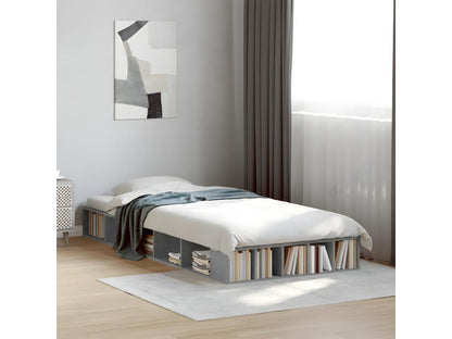Gray Engineered Wood Bed Frame, 100 x 200 cm