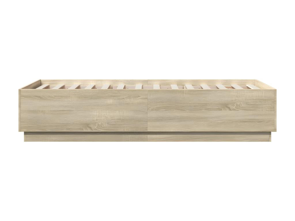 Brown Oak Wood Mattress, 90 x 190 cm