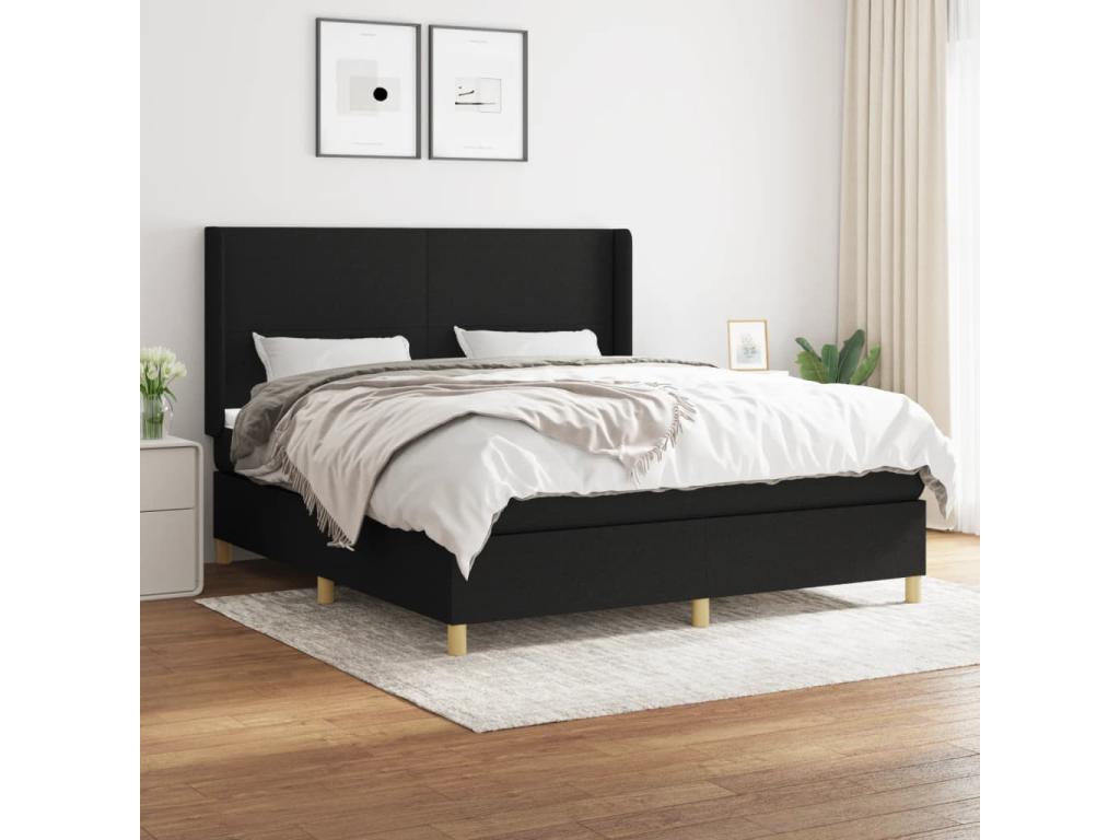 Black Fabric Mattress, 180 x 200 cm