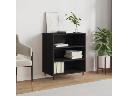 Black Engineered Wood Sideboard, 57 x 35 x 70 cm