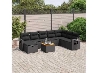 Black Woven Resin Wicker Outdoor Furniture Set - dlz1766461390336