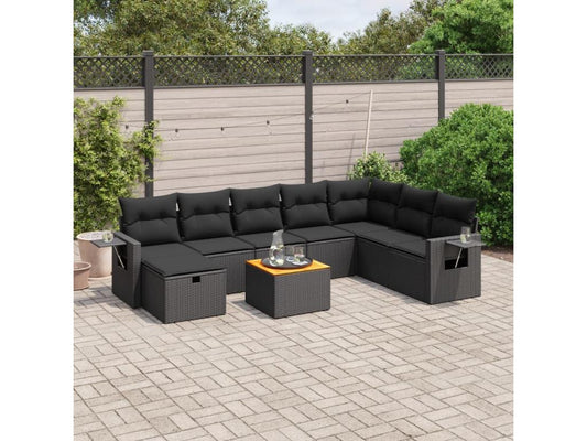 Black Woven Resin Wicker Outdoor Furniture Set - dlz1766461390336