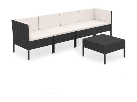 Black Woven Resin Wicker Outdoor Furniture Set - dlz1766460974424