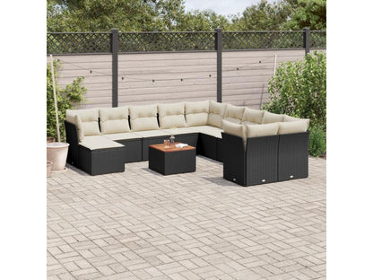 Black Woven Resin Wicker Outdoor Furniture Set - dlz1766461815631