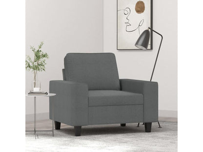 Gray Fabric Accent Chair