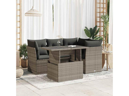 Gray Woven Resin Wicker Outdoor Furniture Set - dlz1766461712024