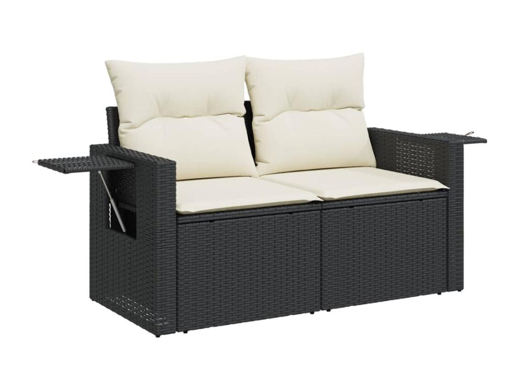 Black Woven Resin Wicker Outdoor Furniture Set - dlz1766461304895