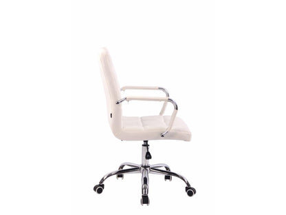 White Faux Leather Chair