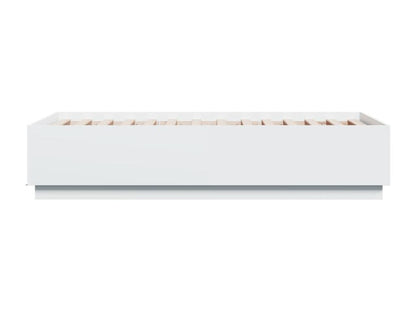 White Engineered Wood Bed Frame, 90 x 190 cm