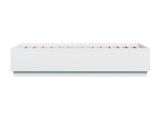 White Engineered Wood Bed Frame, 90 x 190 cm