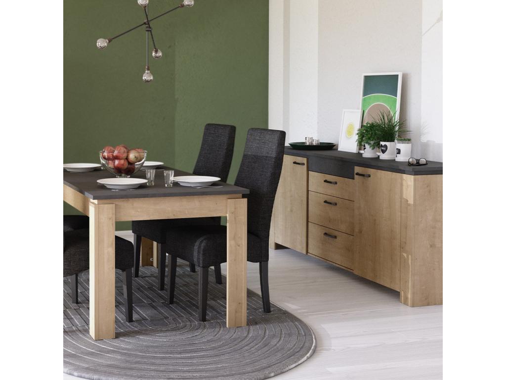 Brown Oak Wood Sideboard