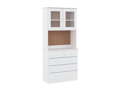 White Solid Wood Sideboard, 77 x 35 x 165 cm