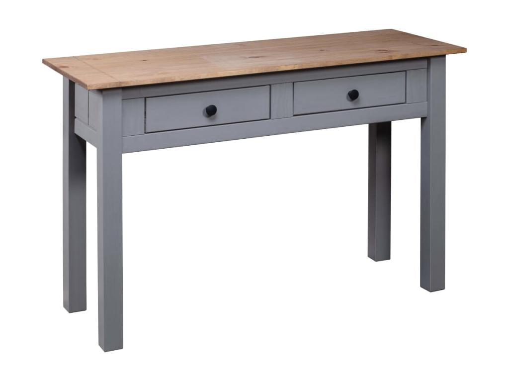 Gray Pine Wood Table, 110 x 40 x 72 cm