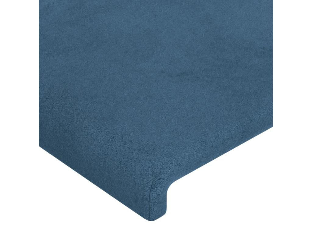 Blue Velvet Bed, 80 x 5 x 78 cm