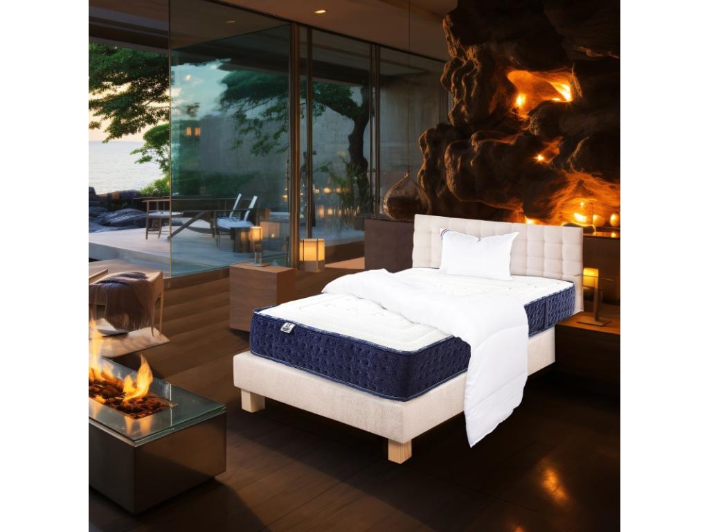 Beige Iron Mattress, 90 x 190 cm