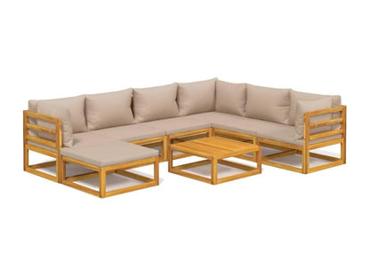 Brown Solid Wood Outdoor Furniture Set