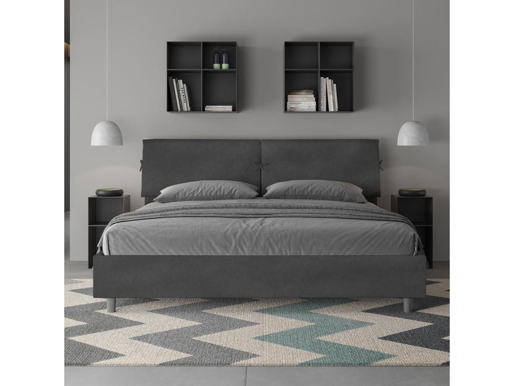 Gray Bed, 180 x 200 cm