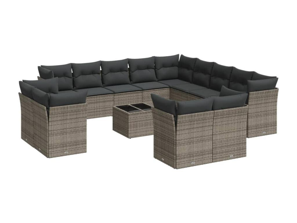 Gray Woven Resin Wicker Outdoor Furniture Set - dlz1766461285317