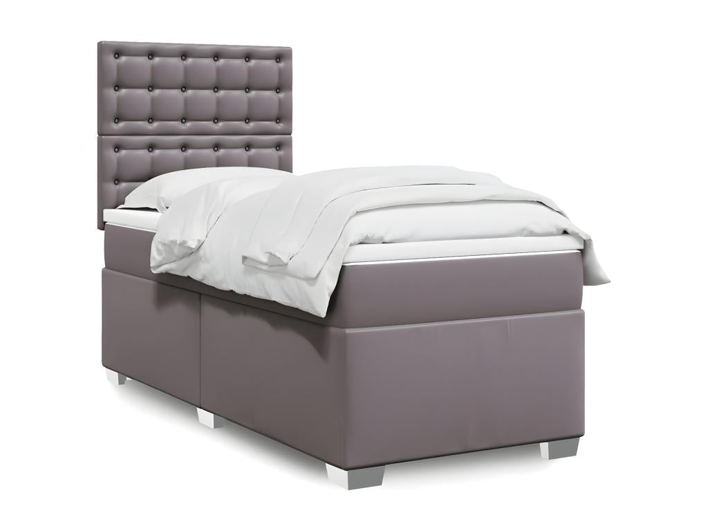 Gray Faux Leather Mattress, 100 x 200 cm
