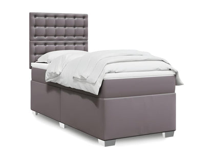 Gray Faux Leather Mattress, 100 x 200 cm