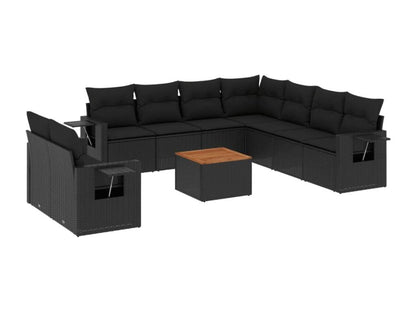 Black Woven Resin Wicker Outdoor Furniture Set - dlz1766461173675