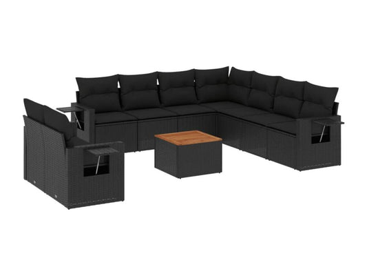 Black Woven Resin Wicker Outdoor Furniture Set - dlz1766461173675