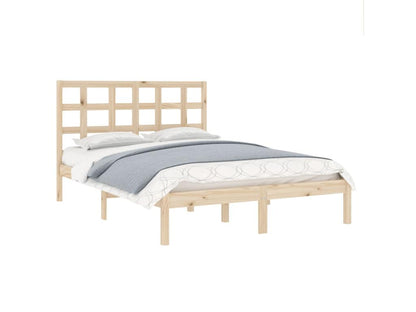 Brown Solid Wood Bed Frame, 120 x 190 cm
