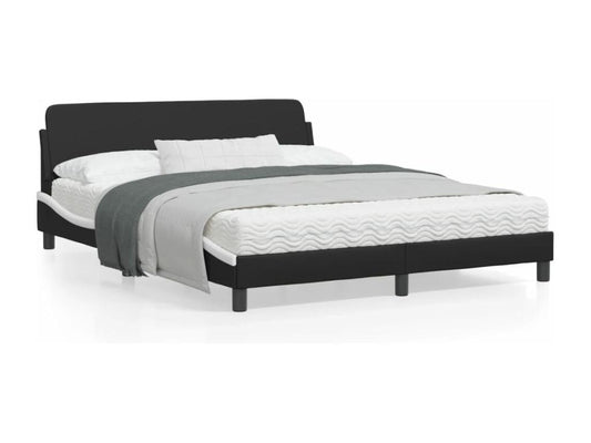 Black Faux Leather Bed Frame, 160 x 200 cm