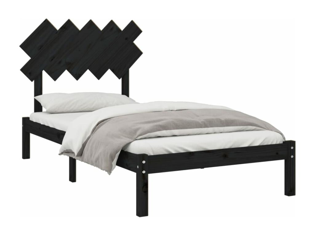 Black Solid Wood Mattress, 100 x 200 cm