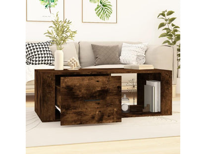 Brown Engineered Wood Coffee Table, 100 x 50.5 x 35 cm