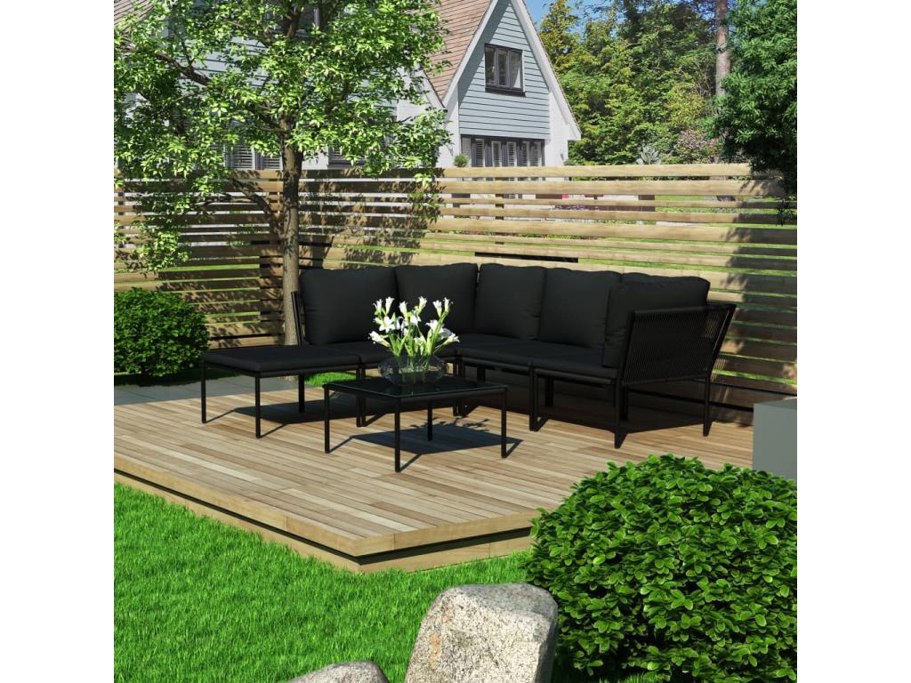 Black Outdoor Furniture Set