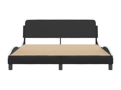 Black Faux Leather Bed Frame, 160 x 200 cm