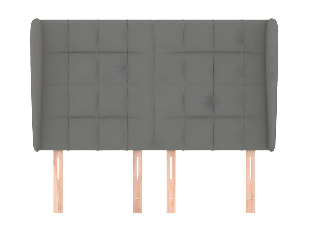 Gray Fabric Bed, 147 x 23 x 118 cm