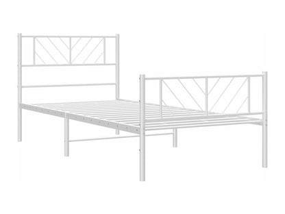 White Metal Bed Frame, 100 x 190 cm - dlz1766461478117