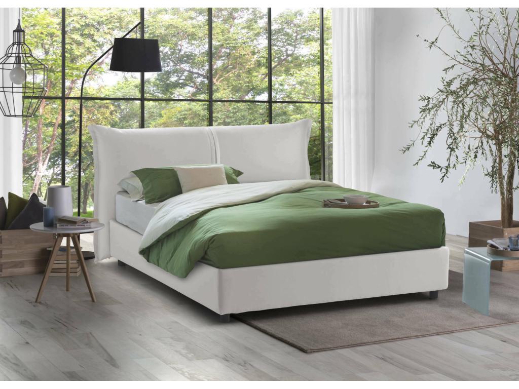 White Fabric Mattress, 160 x 200 cm