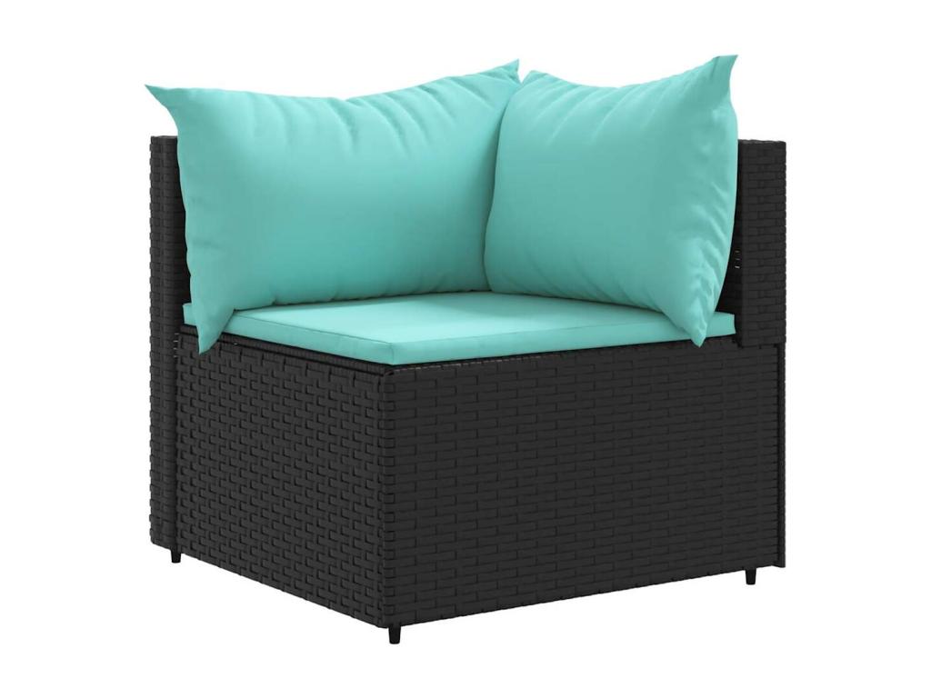 Black Woven Resin Wicker Outdoor Furniture Set - dlz1766461633651