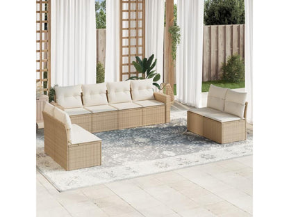 Beige Woven Resin Wicker Outdoor Furniture Set - dlz1766461371019