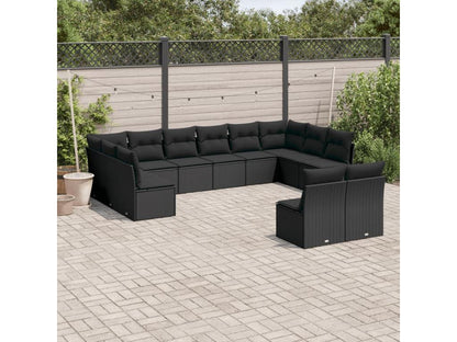 Black Woven Resin Wicker Outdoor Furniture Set - dlz1766461846988