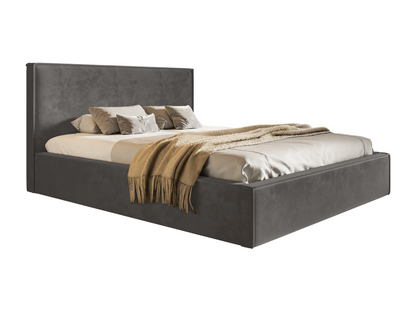 Anthracite Velvet Bed, 180 x 200 cm