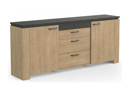 Brown Oak Wood Sideboard