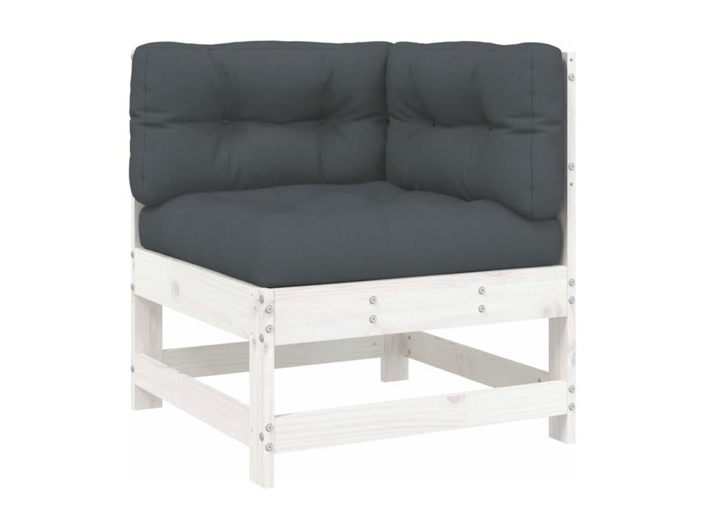 White Solid Wood Outdoor Furniture Set