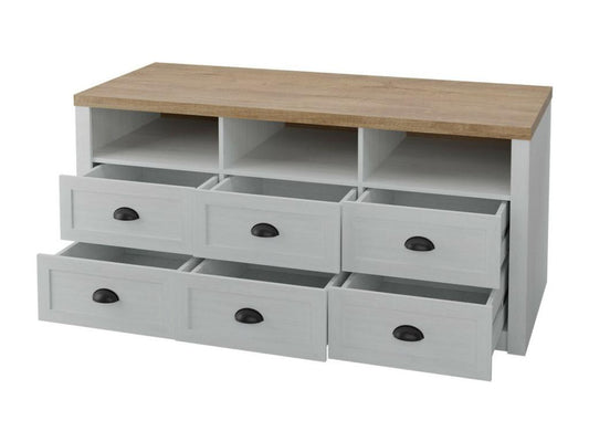 Gray Oak Wood Dresser