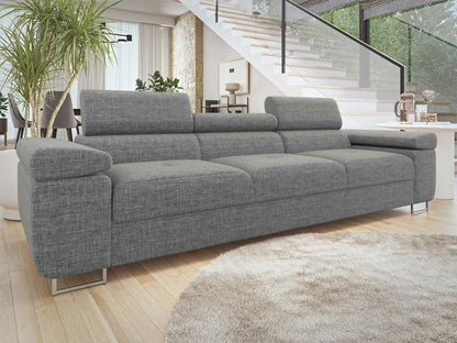 Gray Metal Sofa, 263 x 102 x 70 cm