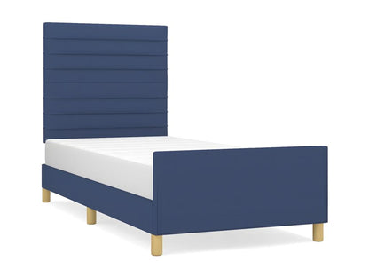 Blue Fabric Bed Frame, 90 x 200 cm