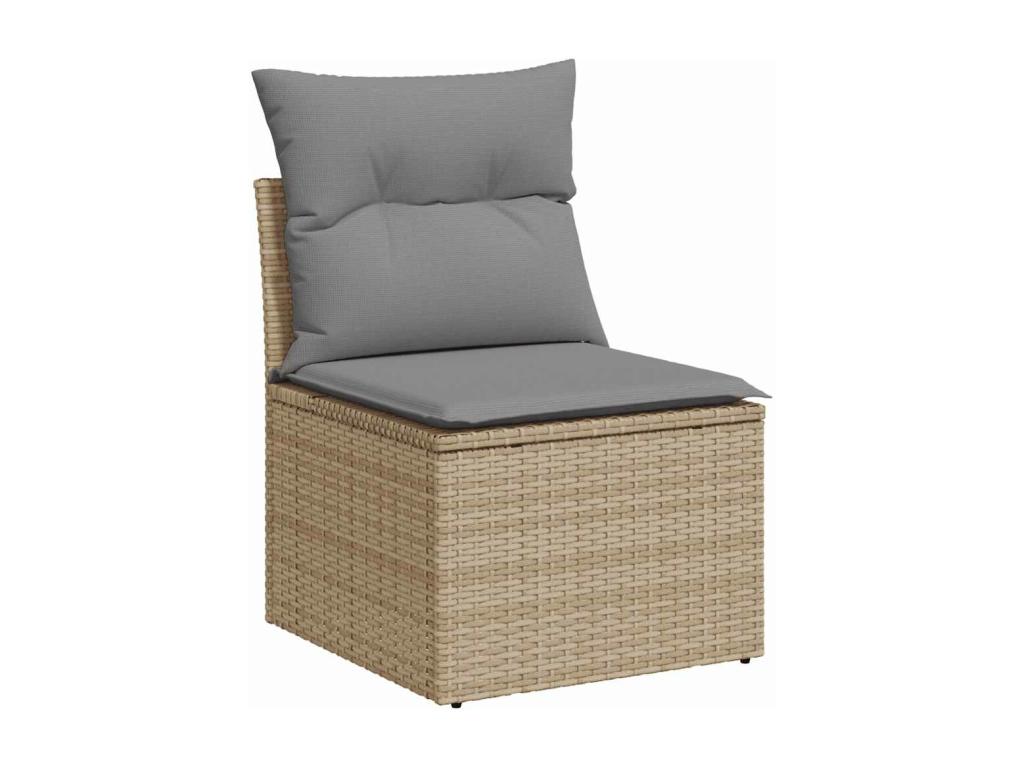 Beige Woven Resin Wicker Outdoor Furniture Set - dlz1766461322840
