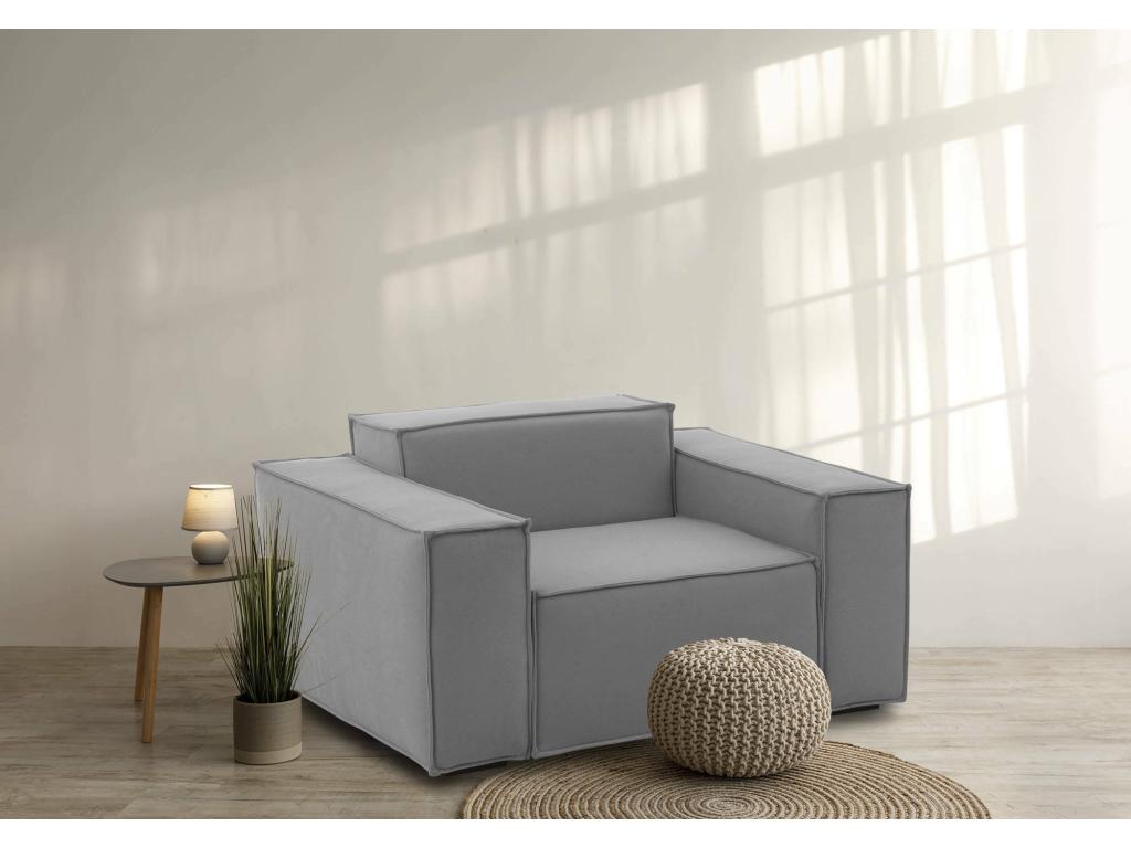 Gray Fabric Accent Chair - dlz1766461693943