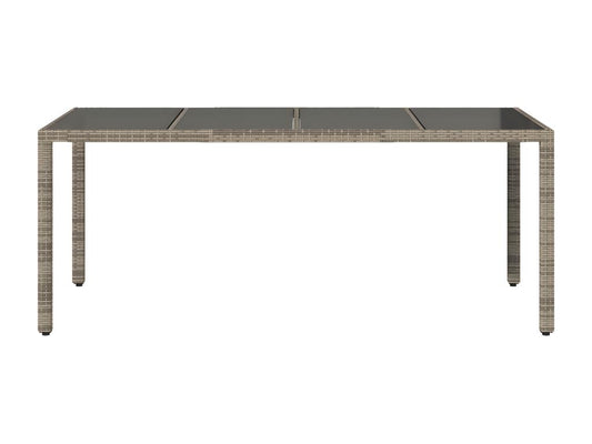 Gray Glass Table, 190 x 90 x 75 cm