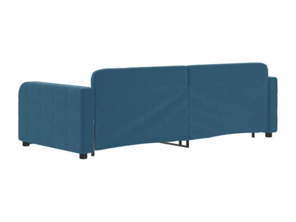 Blue Velvet Bed, 90 x 200 cm