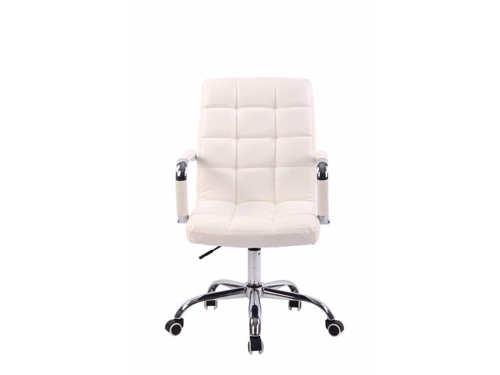 White Faux Leather Chair